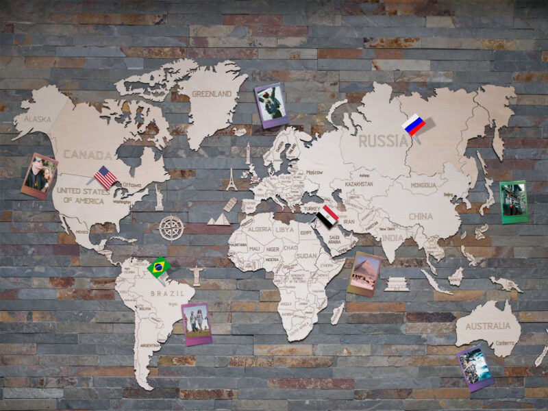 Uitrusten lid George Hanbury WINACTIE: Houten wereldkaart van Coolgift - Reizen & Reistips